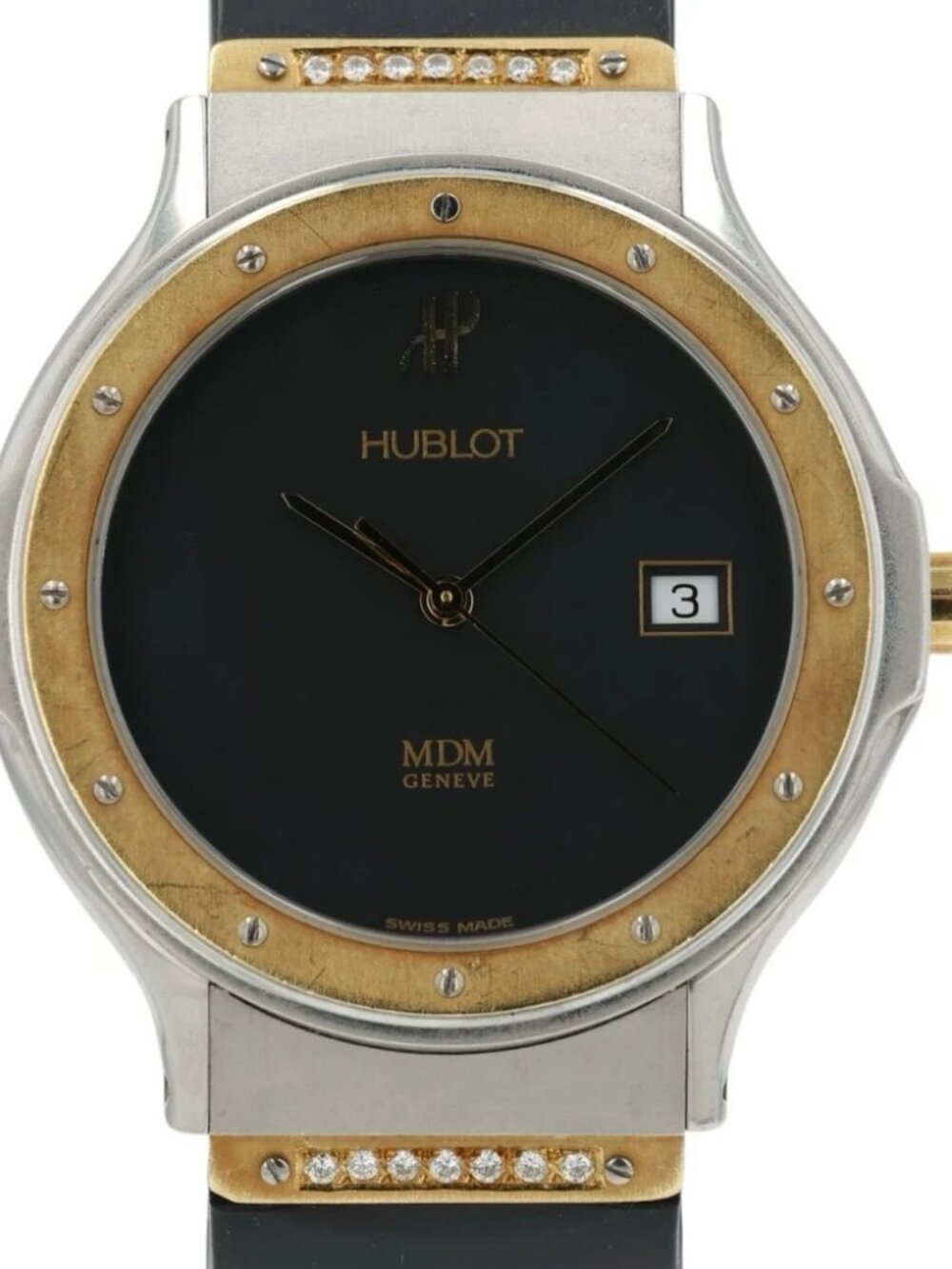Hublot Classic Black Dial Gold & Steel 35mm Quartz Movement Unisex Watch